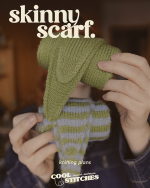 rolled up skinny scarves being held in white hands.